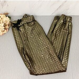 Topshop | Quilted metallic jogger